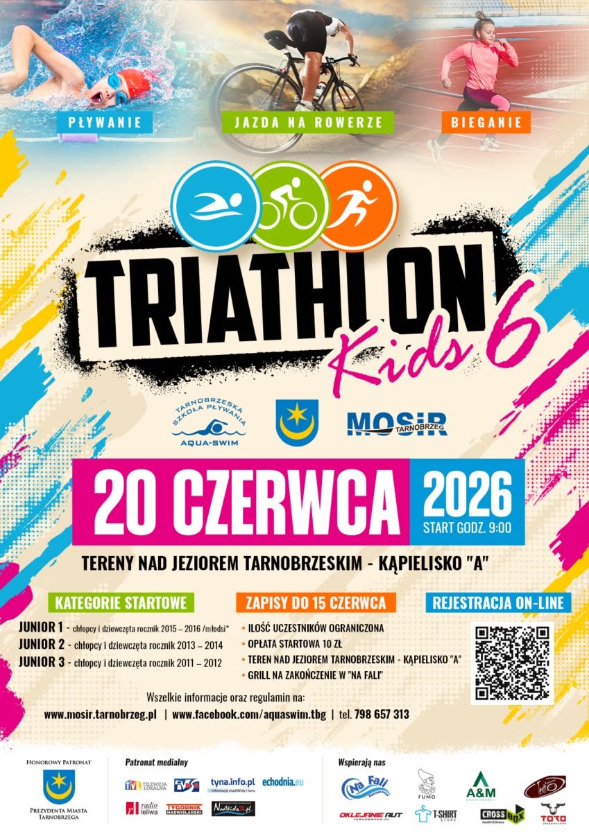 VI edycja Triathlon Kids nad Jeziorem Tarnobrzeskim